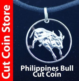   Tamaraw Bull Cut Coin Store pendant necklace Mindoro Dwarf Buffalo