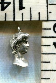 VINTAGE STERLING BRACELET CHARM~3D~MY YEARBOOK PHOTO IN PROFILE~MANY 
