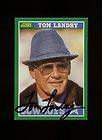 TOM LANDRY SIGNED 1989 SCORE CARD DALLAS COWBOYS JSA