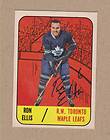 Ron Ellis signed 1967 68 Topps card #14 Toronto Maple Leafs