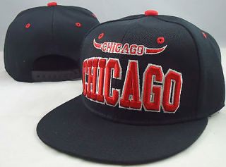 NEW VINTAGE CHICAGO FLAT BILL SNAPBACK CAP 3D EMBROIDERY CHICAGO BULLS