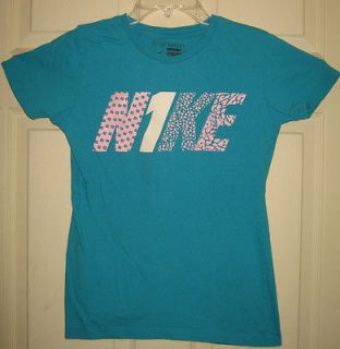 NIKE Ladies Shirt M 1 Jordan Sports Softball Soccer Swoosh Logo OOP 