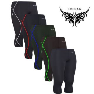 EMFRAA skin compression tights 3/4 length pants base layer clothing 