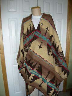   Polo Ralph Lauren Country 1992 Navajo Indian Wool Blanket Wrap Poncho