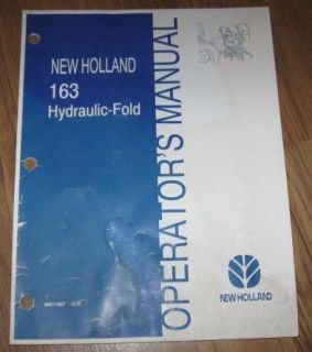 New Holland 163 Hydraulic Fold Hay Tedder Operators Owners Manual