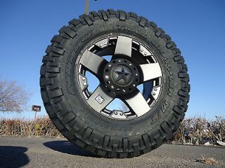   Black 18 Wheels W/ 35 12.50 18 Nitto Trail Grappler Mud Tires Rims