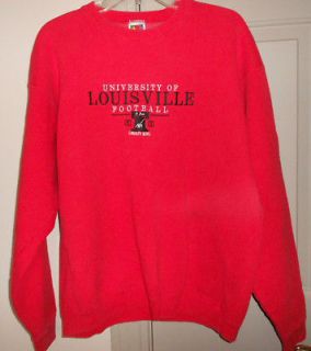 University of Louisville RED Sweatshirt Adult size XL Liberty Bowl 