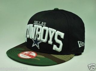 NEW ERA Hat Cap 9fifty NFL Dallas Cowboys black camoflage Snapback 950 
