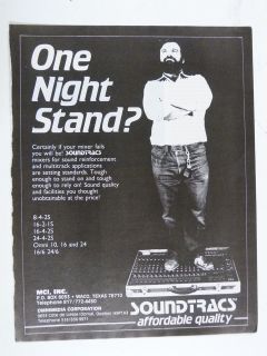 vintage magazine advert 1983 SOUNDTRACS one night stand