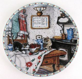 COLLECTOR PLATES COMFORTS OF HOME SERIES Kitten Cat BRADEX KNOWLES 