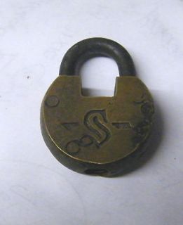 VIntage Brass Slaymaker Padlock Small   No Key