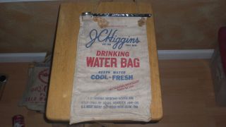 JC Higgins Drinking Water Bag 2 Gallon. Nice Advertising Auto Vintage 