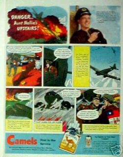 1944 WWII Pan American World Airways Pilot Art Camel Airlines 