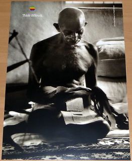 APPLE poster MAHATMA GANDHI * Think different * 17/11 inches * mint 