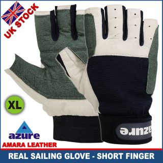 AMARA LEATHER SAILING GLOVES YACHTING GLOVES BOAT ROPE GLOVES CUT 