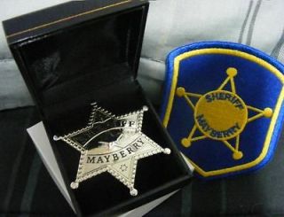   real Mayberry Sheriff Badge plus FREE Patch The Andy Griffith Show