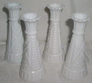 milk glass vases in Glassware