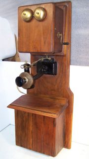Antique 1900s Stromberg Carl​son Electric Crank 33 Wall Phone