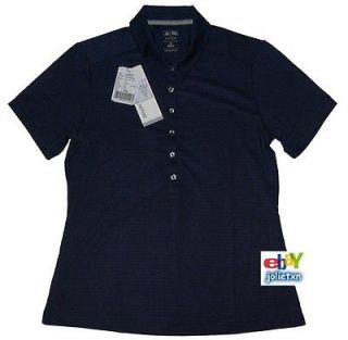 Sz M   NEW $65 Adidas GOLF AdiPURE Womens Shadow Stripe Polo Shirt 