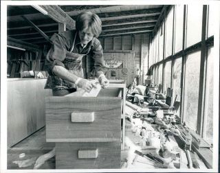 1983 Kent Mace Wooden Desk at Malachite Farm School Red Wing CO Wire 