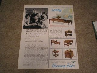 1964 Mersman Furniture Tables Party Proof Formica Laminated Plastic 