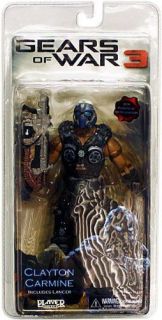 Gears Of War 3   Clayton Carmine Figure   Includes Lancer