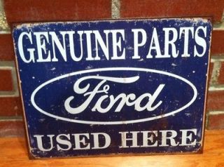   TIn Sign GENUINE PARTS USED HERE Barn Find Antique & Vintage Look