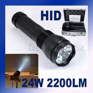 Flashlight Torch Waterproof HID 24W 2200LM Ultra Bright