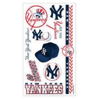 MLB New York NY Yankees Baseball Team Logo Temporary Tattoo Sheet