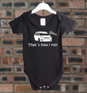 FORD FIESTA ST THAT HOW I ROLL CAR BABYGROW VEST CTH90