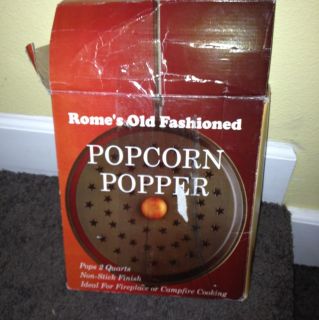 Romes Old Fashioned Fireplace or Campfire Popcorn Popper