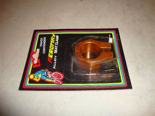 OLD SCHOOL BMX NOS AEROMAX GOLD ALLOY SEAT CLAMP MONGOOSE HUTCH TORKER 