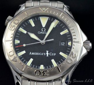 MENS OMEGA SEAMASTER AMERICAS CUP AUTOMATIC 18K GOLD WATCH 2533.50