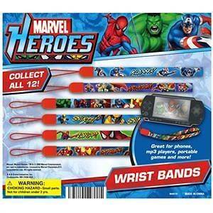 Marvel Super Heroes Wristband Wrist Straps Set of 12