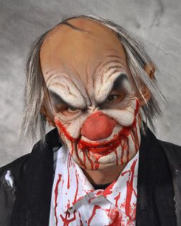 Old Bald Clown Bloody Evil Smiley Man Halloween Mask Supersoft Moves 