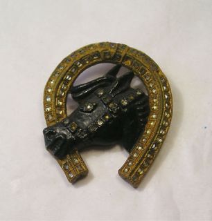 vintage pins horses plastic