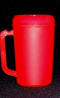 RED INSULATED MUG MFG.USA LARGE 22 OUNCES MANY COLOR OUR  