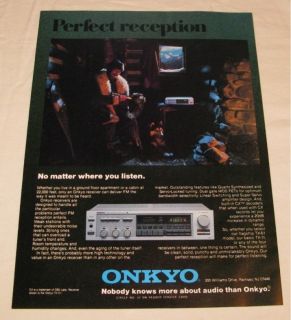 Vintage Onkyo TX 61 Stereo Receiver PRINT AD from 1982