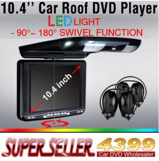 CR1013 10 In Car Overhead Flip Down DVD Player Black Stock In US 