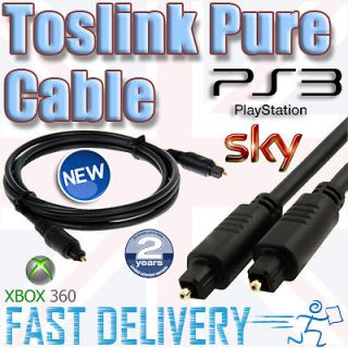 Optical Toslink Splitter Amplifier CD DVD Sky HD Player Cable 0.5M 1M 