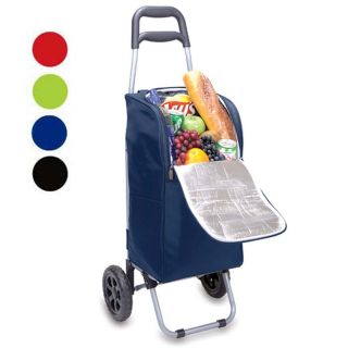 INSULATED CART COOLER Rolling on Wheels w Trolley Easy Use Folds Large 