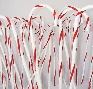   of 24 Large Red and White Stripe Candy Cane Christmas Decorations 32