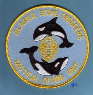 ALASKA STATE TROOPERS DIVE UNIT PATCH ORCA