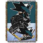   Jose Sharks NHL Home Ice Advantage 48x60 Woven Tapestry Throw Blanket