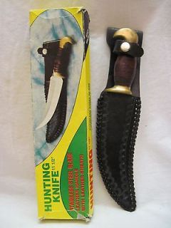 11 1/2 Pakistan # 632 Hunting Knife with Leather Sheath