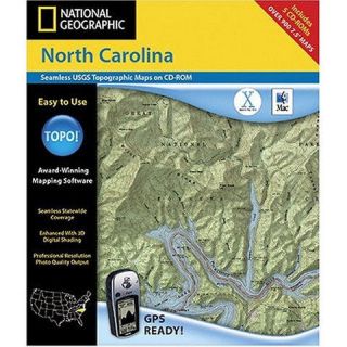 National Geographic TOPO Outdoor Recreation Mapping Software  N C (c 