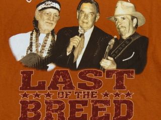 LAST OF THE BREED CONCERT t shirt WILLIE NELSON, RAY PRICE, MERLE 