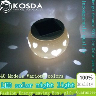   LED home night light Table Home Decor, outdoor solar ceramic light