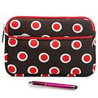 CrystalView E Pad Touch 7 Tablet PC Polka Dots Sleeve Red Case w Pink 