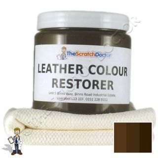DARK BROWN Leather Dye Colour Restorer for Faded and Worn Leather Sofa 